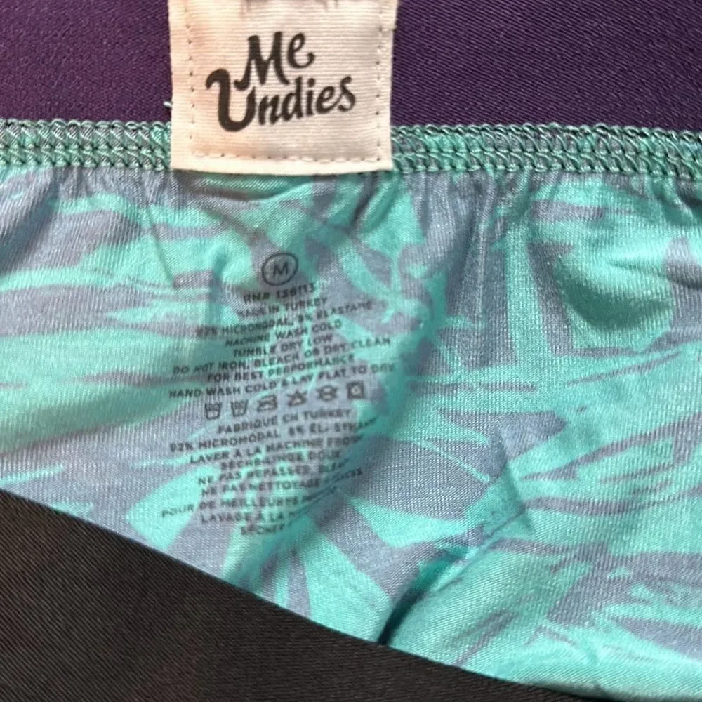 Meundies Men’s Multicolor Boxer‎ Briefs size Medium New without tags Micromodal
